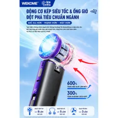 [Nhập Khẩu]Chính Hãng Wekome Quạt Cầm Tay mini có Sò Lạnh pin 10.000mAh - kiêm sạc dự phòng!