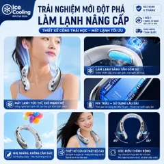 [L37-Max]Quạt Đeo Cổ Làm Lạnh 16°C L37-MAX - Công Nghệ Tấm Gốm Sứ, 100 Cấp Độ Gió, LED Hiển Thị Pin
