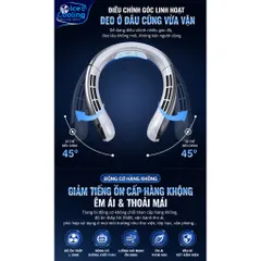 [L37-Max]Quạt Đeo Cổ Làm Lạnh 16°C L37-MAX - Công Nghệ Tấm Gốm Sứ, 100 Cấp Độ Gió, LED Hiển Thị Pin