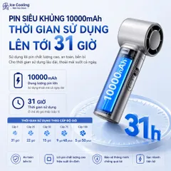 [Nhập Khẩu] Chính Hãng Miniso Quạt Cầm Tay mini có Sò Lạnh pin 10.000mAh!