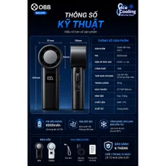 Quạt cầm tay mini có Sò Lạnh pin 8000mAh!