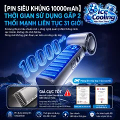 [Nhập Khẩu] Chính Hãng Miniso Quạt Cầm Tay mini có Sò Lạnh pin 10.000mAh!
