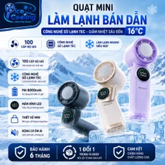 Chính Hãng Kuulaa Quạt Cầm Tay  mini có Sò Lạnh pin 8000mAh!