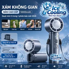 [Nhập Khẩu] Chính Hãng Miniso Quạt Cầm Tay mini có Sò Lạnh pin 10.000mAh!