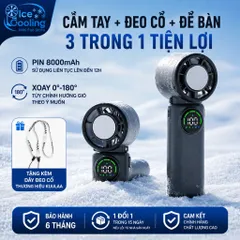 Chính Hãng Kuulaa Quạt Cầm Tay  mini có Sò Lạnh pin 8000mAh!