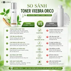 Toner hoa hồng Orico Vxebra nước cân bằng giúp dưỡng ẩm, làm sạch dịu da