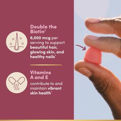 Hair Skin Nail Gummies Nature's Bounty -  Kẹo dẻo giúp đẹp da tóc móng 230 viên chính hãng Mỹ