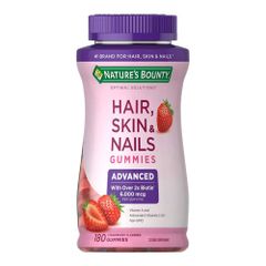 Hair Skin Nail Gummies Nature's Bounty -  Kẹo dẻo giúp đẹp da tóc móng 230 viên chính hãng Mỹ