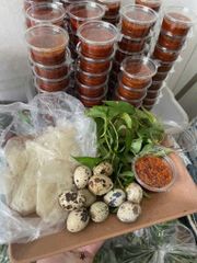 Bánh tráng chấm muối sệt( bánh phơi sương ủ bơ)