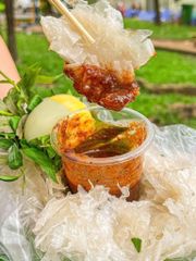 Bánh tráng chấm muối sệt( bánh phơi sương ủ bơ)