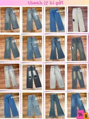 357C_quần jean suông dài nữ sale.