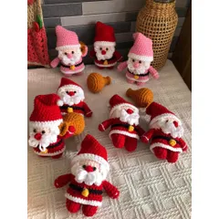 Móc khóa ông già noel len treo balo, túi xách, làm quà tặng