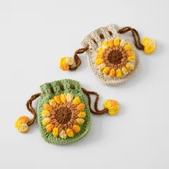 Túi len dây rút handmade, Túi len đựng tiền tai nghe, ví nhỏ