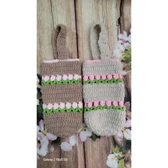 Túi Đựng Bình Nước Bằng Len Móc Handmade