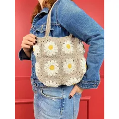 Túi Len Ghép Ô Vuông Handmade Có Dây Kéo – Túi Đeo Vai Thời Trang, Đựng Điện Thoại, Ví Tiện Lợi