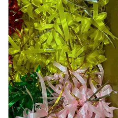 Combo 10 nơ ruy băng lụa thắt sẵn, Nơ trang trí, dán lên quà tặng, phụ kiện, ngày cưới, .. nhiều màu