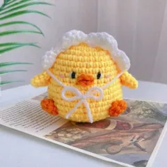 Móc khóa len vịt tiểu thư dùng treo balo, làm quà tặng