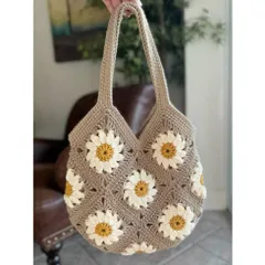 Túi len handmade ghép ô vuông kiểu tote