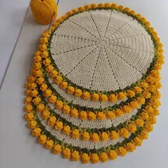 Thảm len hoa hồng, bó hoa len hoa hồng, làm quà tặng, trang trí