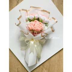 Bó hoa hồng len 3 bông dùng làm quà tặng