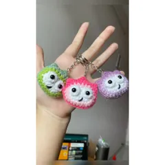 Móc khóa len lửa và nước treo balo, làm quà tặng