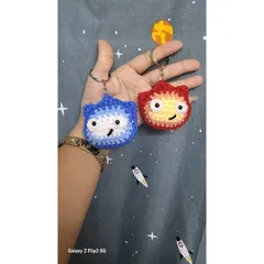 Móc khóa len lửa và nước treo balo, làm quà tặng