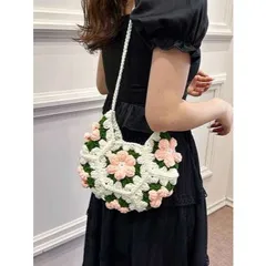 Túi Len Đeo Chéo Hình Lục Giác Bông Nổi 3D– Handmade độc đáo, phong cách vintage