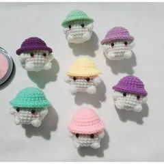 Móc khoá Bé nấm Chonky Mushie bằng len handmade