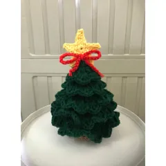 Chậu len cây thông noel len dùng làm quà tặng, trang trí bàn làm việc