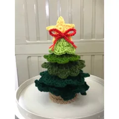 Chậu len cây thông noel len dùng làm quà tặng, trang trí bàn làm việc