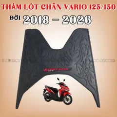 Thảm Lót Chân Xe Vario 125/150 2018–2026 Cao Su Chống Trượt, Thảm Lót Sàn Xe Vario Bền Đẹp