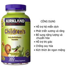 Kẹo dẻo bổ sung vitamin tổng hợp cho bé Kirkland Children's Multivitamin 160 viên CỦA MỸ