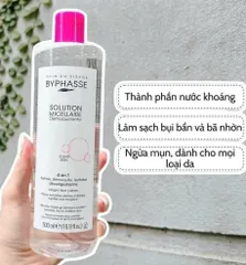 Nước Tẩy Trang Byphasse Micellar Make-up Remover Solution 500ml - Nắp hồng [hàng nhập khẩu]