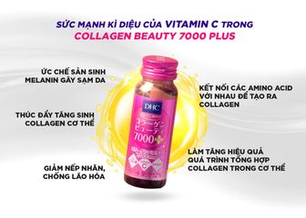 Collagen nước DHC Collagen Beauty 7000 Plus-Combo 3 hộp (30 lọ)