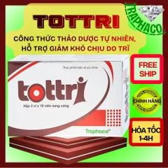 Viên uống Tottri Traphaco hỗ trợ làm co các búi trĩ, bền vững thành mạch (Hộp 30 viên)