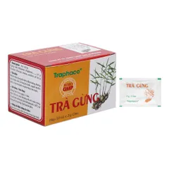 Combo 1&5 Hộp Trà Gừng Trapha hỗ trợ điều trị đau bụng, ỉa lỏng do lạnh, người nhiễm lạnh
