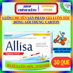 [Che tên] Combo 10/20/30/50 Que thử thai bản to Traphaco, Chính xác test thử thai sớm nhanh Allisa