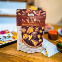 DJ&A Shiitake Mushroom Crisps 300g – Snack Nấm Hương Sấy Giòn Úc