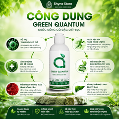 Green Quantum Nước Uống Cô Đặc 150ml Chính Hãng - Nước Diệp Lục Cô Đặc Dễ Pha, Vị Bạc Hà Thanh Mát