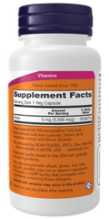 Viên uống Biotin 5000 mcg Now Foods - Hỗ trợ mọc tóc, giảm gãy rụng, làm đẹp da và móng, 60 viên nang Mỹ