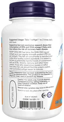 Viên uống bổ não DHA 500 Now Foods - Hỗ trợ tăng cường trí nhớ và sức khỏe não bộ cho người lớn, lọ 90 viên