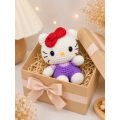 Móc khóa len handmade hello Kitty