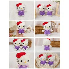 Móc khóa len handmade hello Kitty