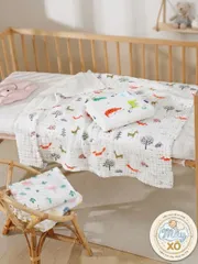 Khăn xô tắm 6 lớp 100% cotton cho bé siêu mềm, thấm hút, khăn tắm sơ sinh cao cấp, set combo có quà tặng