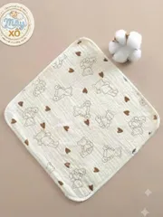 Khăn sữa muslin 4 lớp, set 10c tặng 2, 100% cotton siêu thấm hút