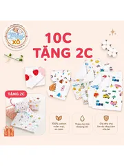 Khăn xô sữa 6 lớp mềm mịn, không xù lông, thấm hút tốt cho bé