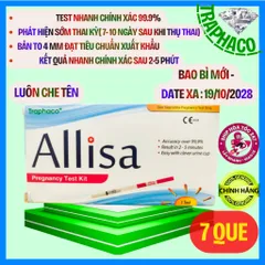 [Che Tên] Combo 9 Que thử thai Allisa Traphaco Có Cốc - Đạt chuẩn xuất sang Châu Âu