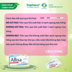 [Che Tên] Combo 9 Que thử thai Allisa Traphaco Có Cốc - Đạt chuẩn xuất sang Châu Âu