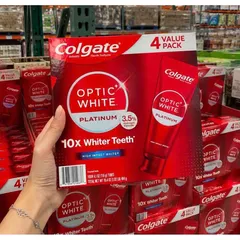  SET 4 TUÝP KEM ĐÁNH RĂNG COLGATE OPTIC WHITE PLATINUM TEETH WHITENING TOOTHPASTE,nhap my