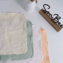 Set 10 Khăn Sữa 4 Lớp, Khăn Xô Muslin 4 Lớp SONBEE 27x27cm| Mềm Mịn.